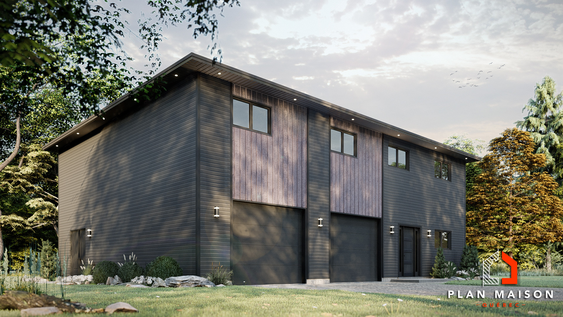 House above the garage Plan Maison Québec
